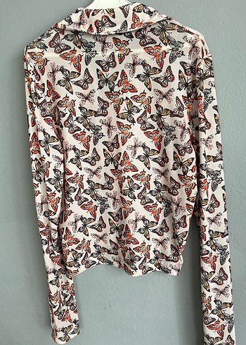 Uzun Kollu Düğmeli Çok Renkli Kadın Gömlek - Görsel 4