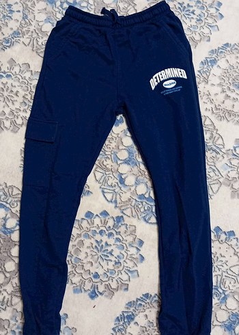 LC Waikiki Erkek Lacivert Denim Bol Kesim Eşofman Altı