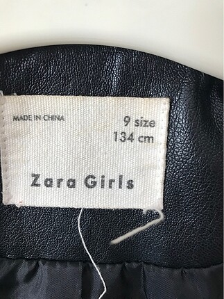 9 Yaş Beden Zara deri ceket