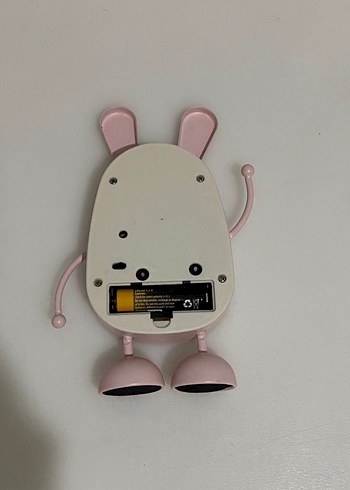 Pembe Tavşan Figürlü Duvar Saati - Görsel 2