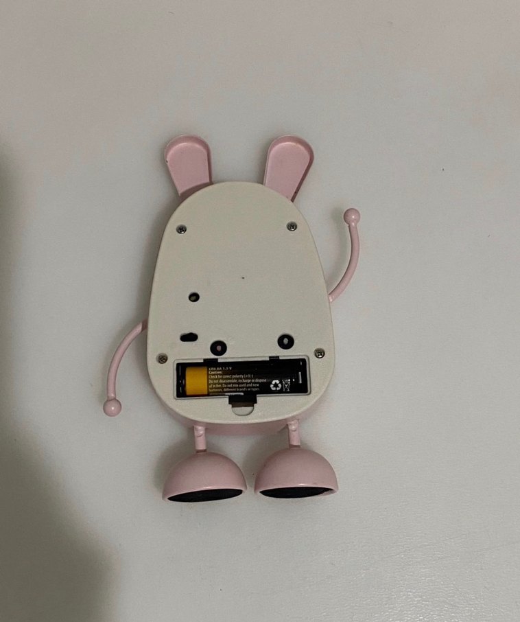 Pembe Tavşan Figürlü Duvar Saati - Görsel 2