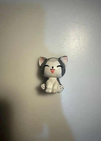 Gri Sevimli Kedi Figürü - Görsel 4