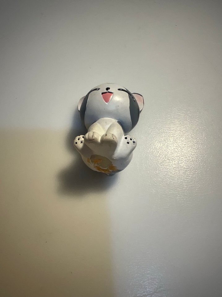 Gri Sevimli Kedi Figürü - Görsel 2