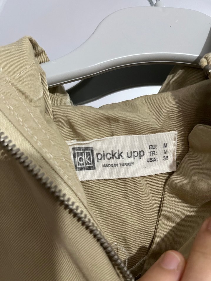 Bej Kapüşonlu Salaş kadın trenç - Görsel 2