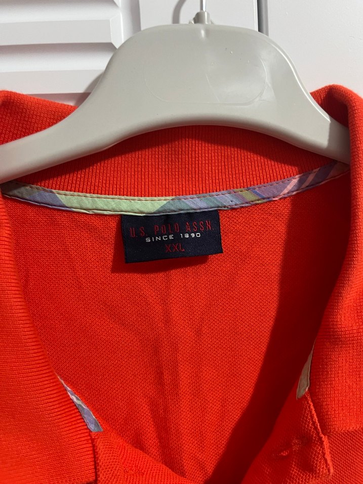 Erkek turuncumsu Polo Yaka Kısa Kollu Tişört - Görsel 2