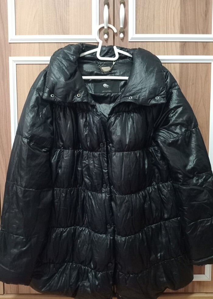 Zara kuş tüyü mont - Görsel 4