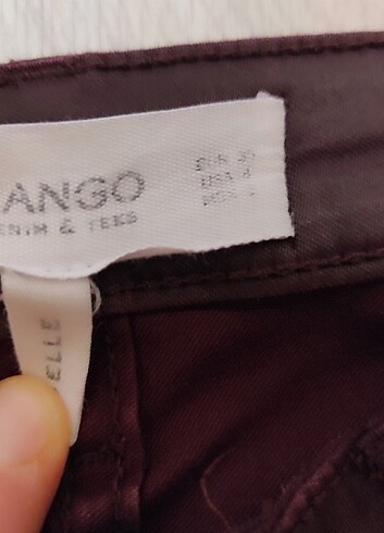 36 Beden bordo Renk Mango kadın pantolon 
