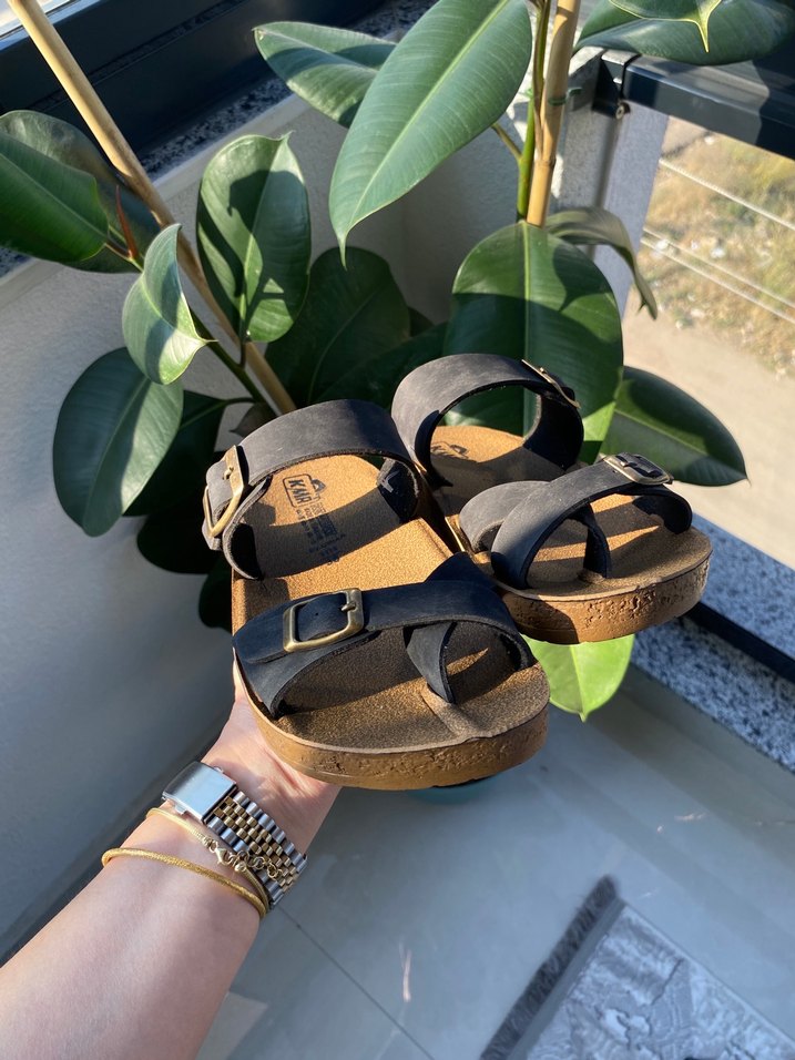 Tokalı siyah Kadın Terlik - Görsel 3