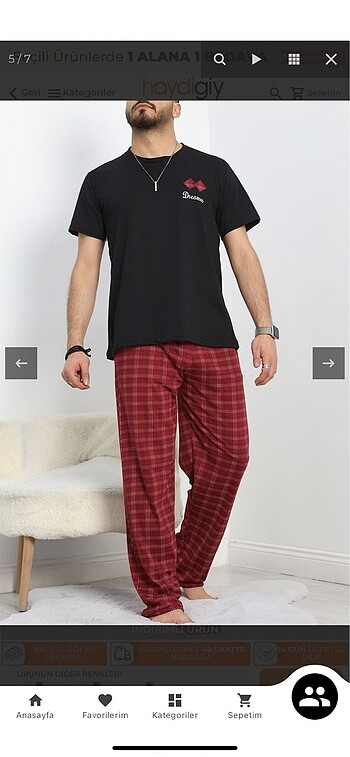 Erkek pijama takımı