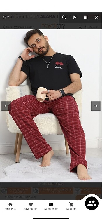 l Beden Erkek pijama takımı
