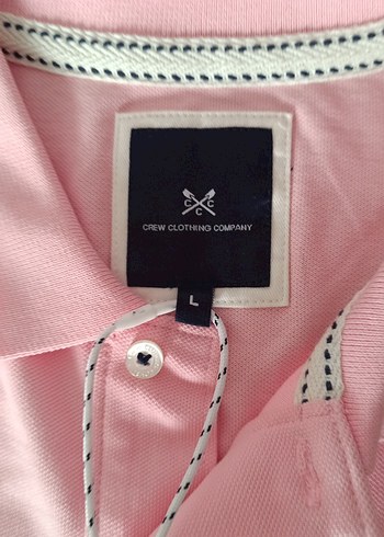 l Beden pembe Renk Erkek Pembe Basic Polo Tişört