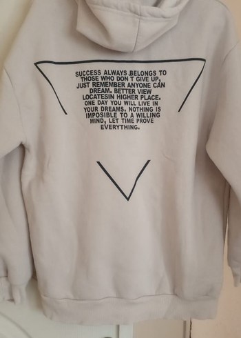 s Beden Bej Oversize Kadın Sweatshirt