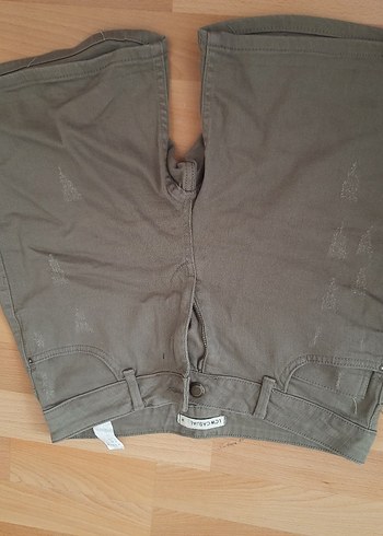 Düğmeli Hamile Mini Denim Şort sağla yesili - Görsel 3