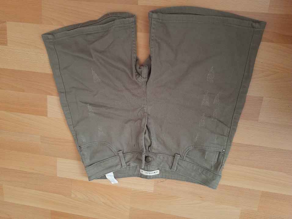 Düğmeli Hamile Mini Denim Şort sağla yesili - Görsel 3