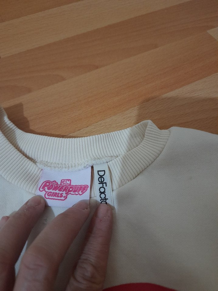 Kız Çocuk Renkli Baskılı Pamuklu Sweatshirt defakto marka - Görsel 2