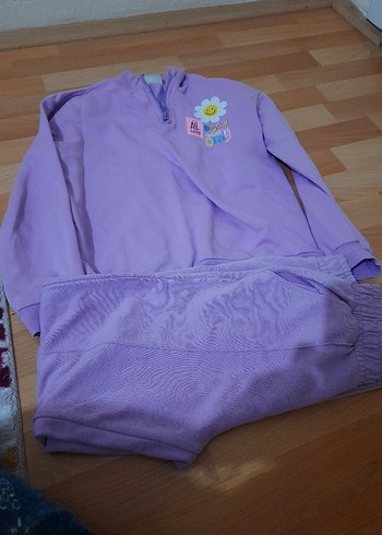 Mor Kız Sweatshirt Uzun Kollu ikili eşofman takım  lcw marka - Görsel 2
