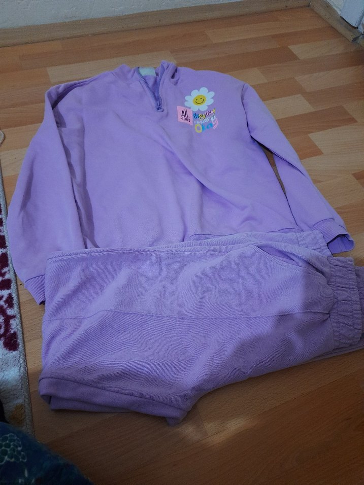 Mor Kız Sweatshirt Uzun Kollu ikili eşofman takım  lcw marka - Görsel 2