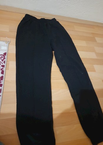 Siyah Rahat Kesim Kadın Eşofman Altı - Görsel 2