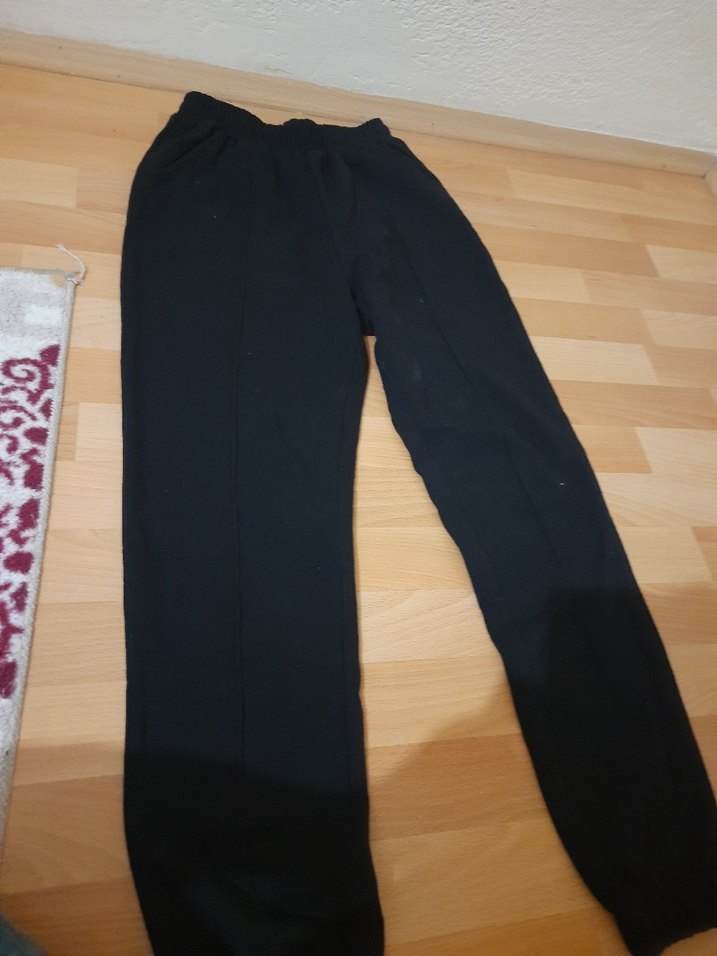 Siyah Rahat Kesim Kadın Eşofman Altı - Görsel 2