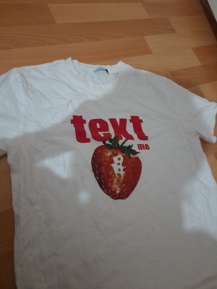 Beyaz Kız Çocuk Baskılı Tişört - Görsel 3