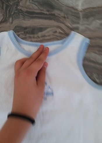 Beyaz Baskılı Çocuk Atlet - Görsel 2