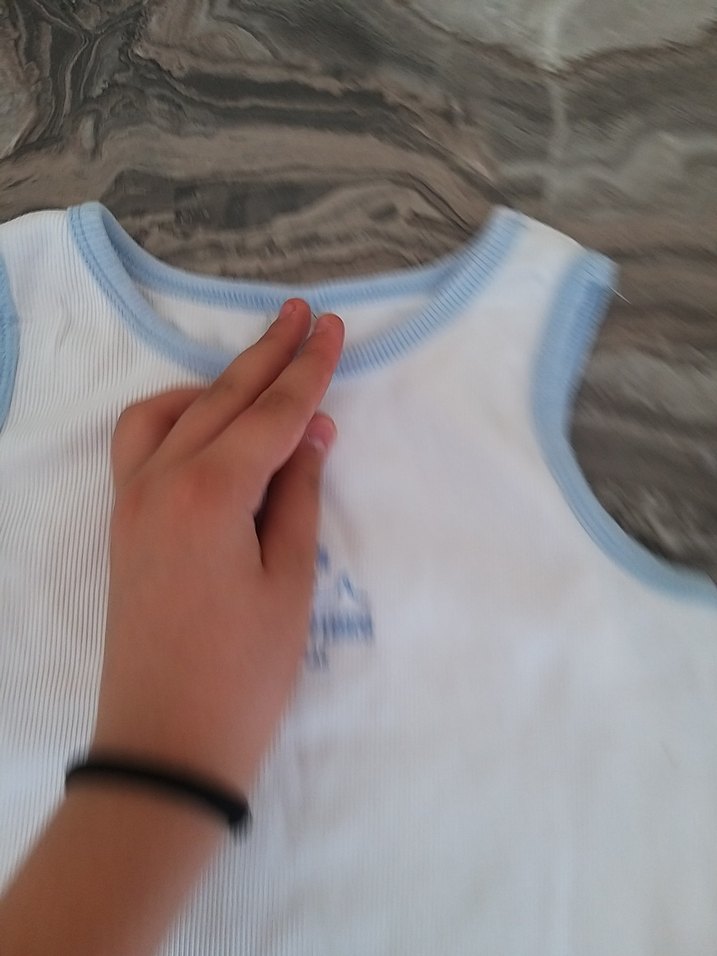 Beyaz Baskılı Çocuk Atlet - Görsel 2