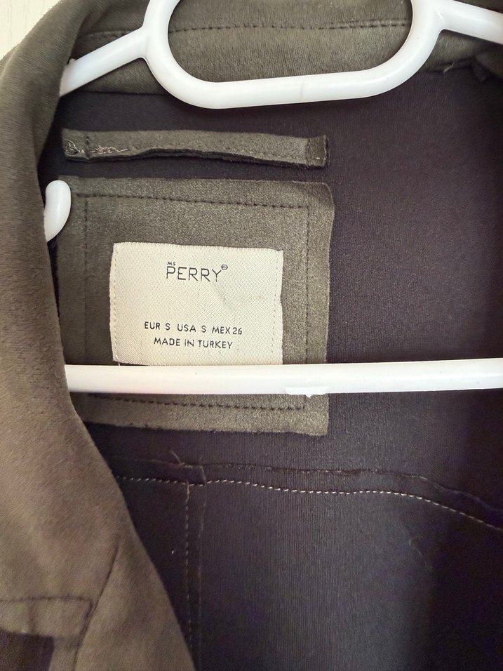 Haki Süet Midi Kadın Trençkot - Görsel 2