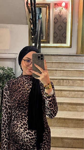 Mango Leopar Zarif Elbise
