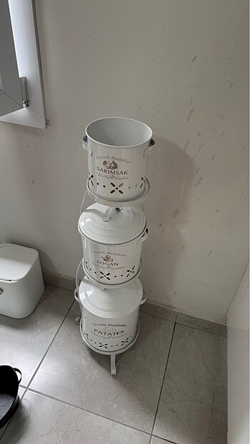 Patates soğan sarımsak metal sepet - Görsel 6