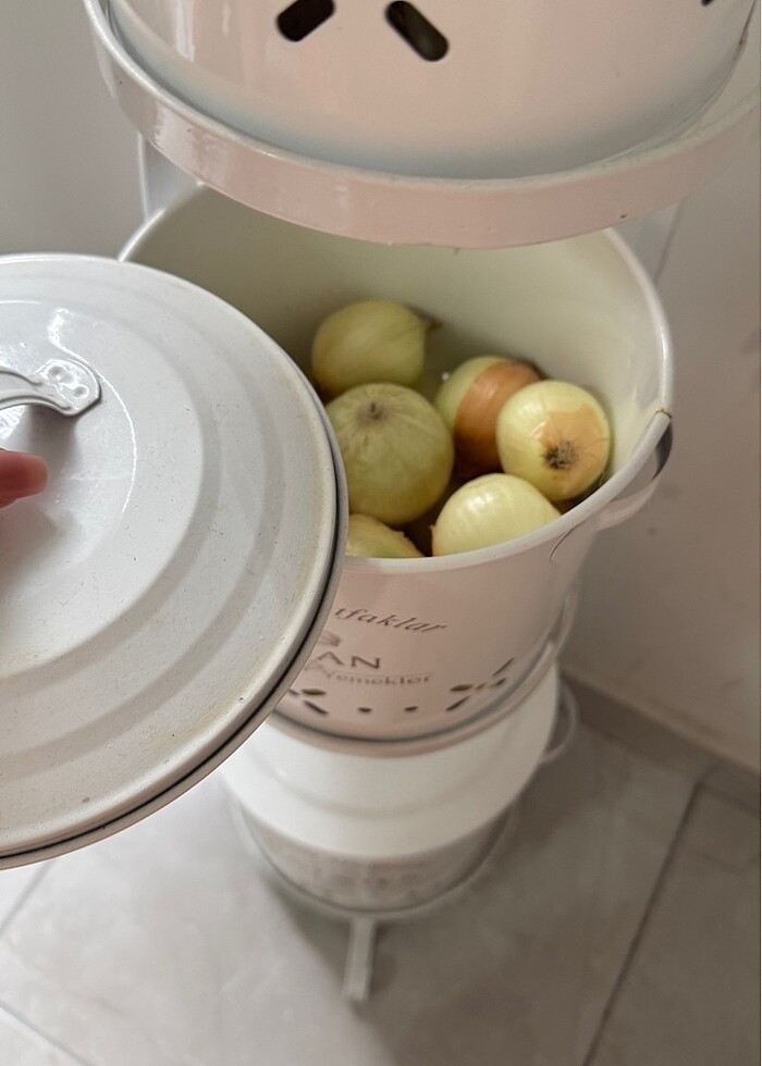 Patates soğan sarımsak metal sepet - Görsel 4