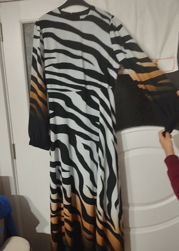 Zebra Desenli Modern Gri-Beyaz Perde - Görsel 2