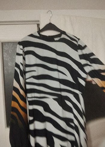 Zebra Desenli Modern Gri-Beyaz Perde - Görsel 3