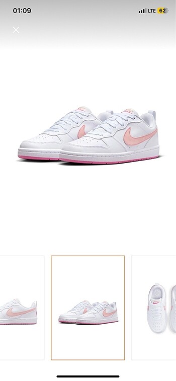 37 Beden pembe Renk nike kadın spor ayakkabı