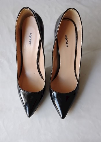 Koton Kadın Parlak Siyah Stiletto Topuklu Ayakkabı