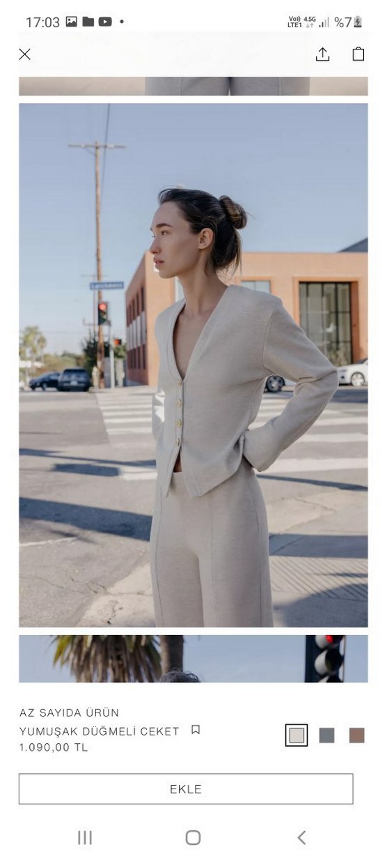 #zara #takım #üst s beden - Görsel 3