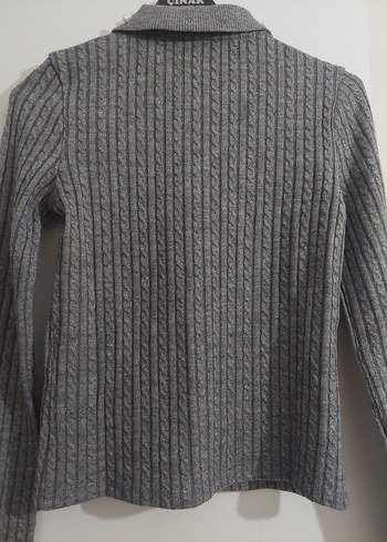 Düğmeli Gri Kadın Triko Hırka #zara - Görsel 5