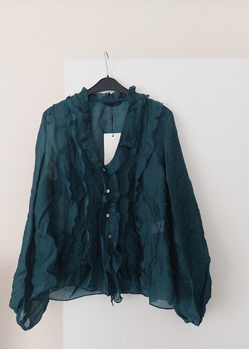 Fırfır Detaylı Kadın Gömlek #zara - Görsel 6