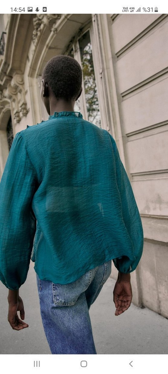 Fırfır Detaylı Kadın Gömlek #zara - Görsel 5