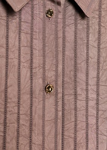 #zara #kahverengi #saten #gömlek - Görsel 5