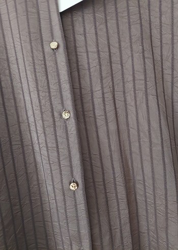 #zara #kahverengi #saten #gömlek - Görsel 9