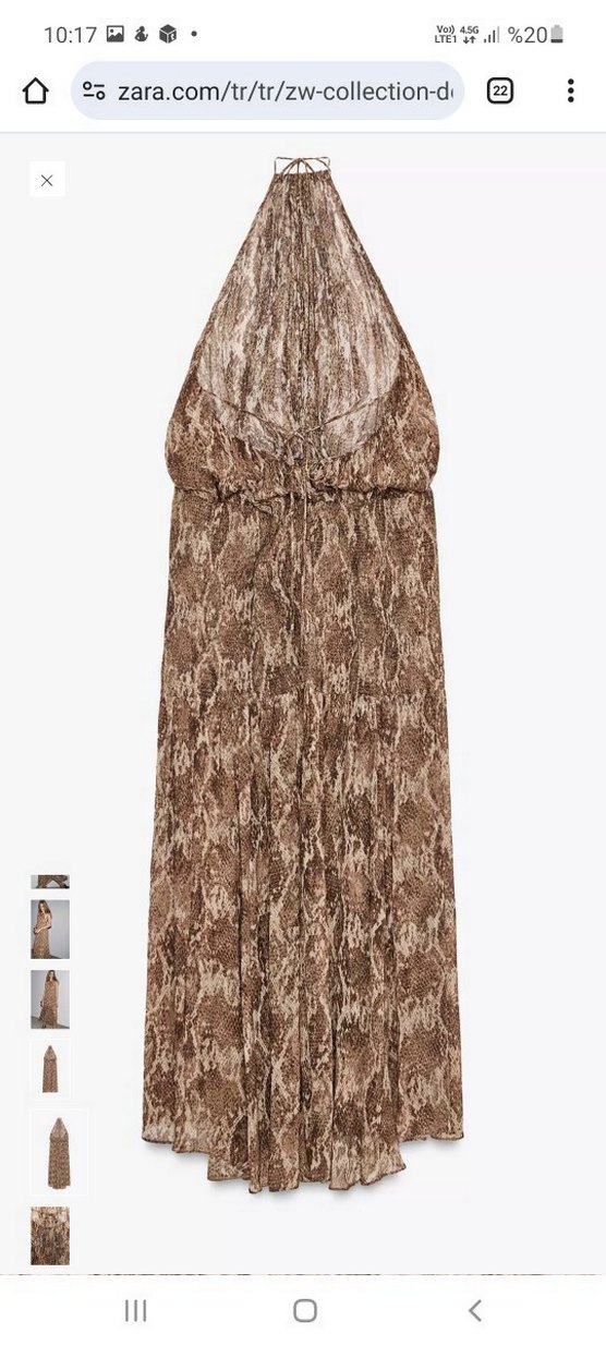 #Bohem #Yılan #Desenli #Uzun V Yakalı #zara #Elbise sırt dekolte - Görsel 3