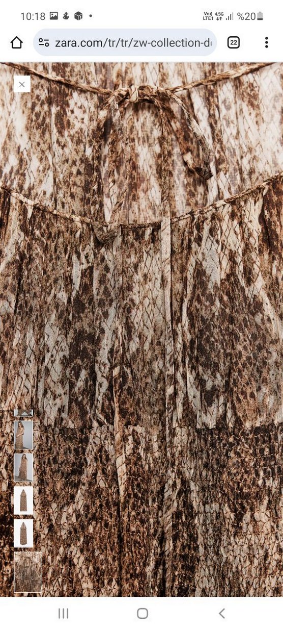 #Bohem #Yılan #Desenli #Uzun V Yakalı #zara #Elbise sırt dekolte - Görsel 5