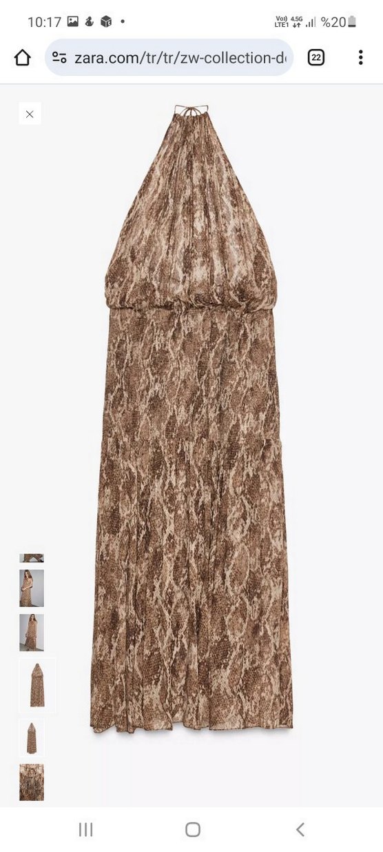 #Bohem #Yılan #Desenli #Uzun V Yakalı #zara #Elbise sırt dekolte - Görsel 2