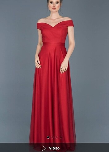 Abiye kırmızı elbise 