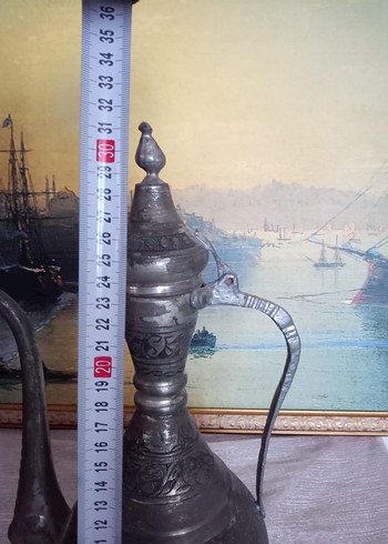 Beden Siyah İşlemeli Antika ibrik