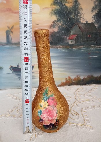 Beden Pastel Renkli Altın Vazo