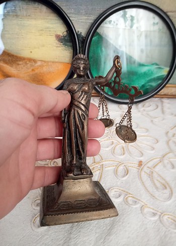 Terazi Figürü antika - Görsel 3