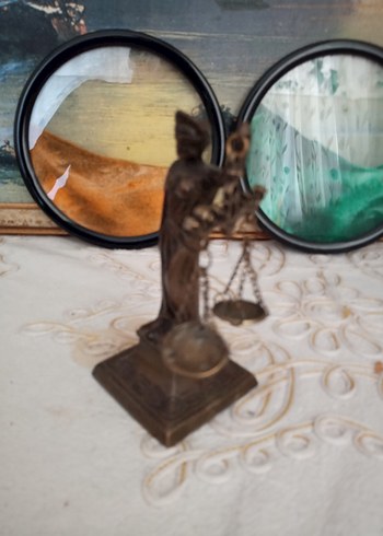 Terazi Figürü antika - Görsel 4