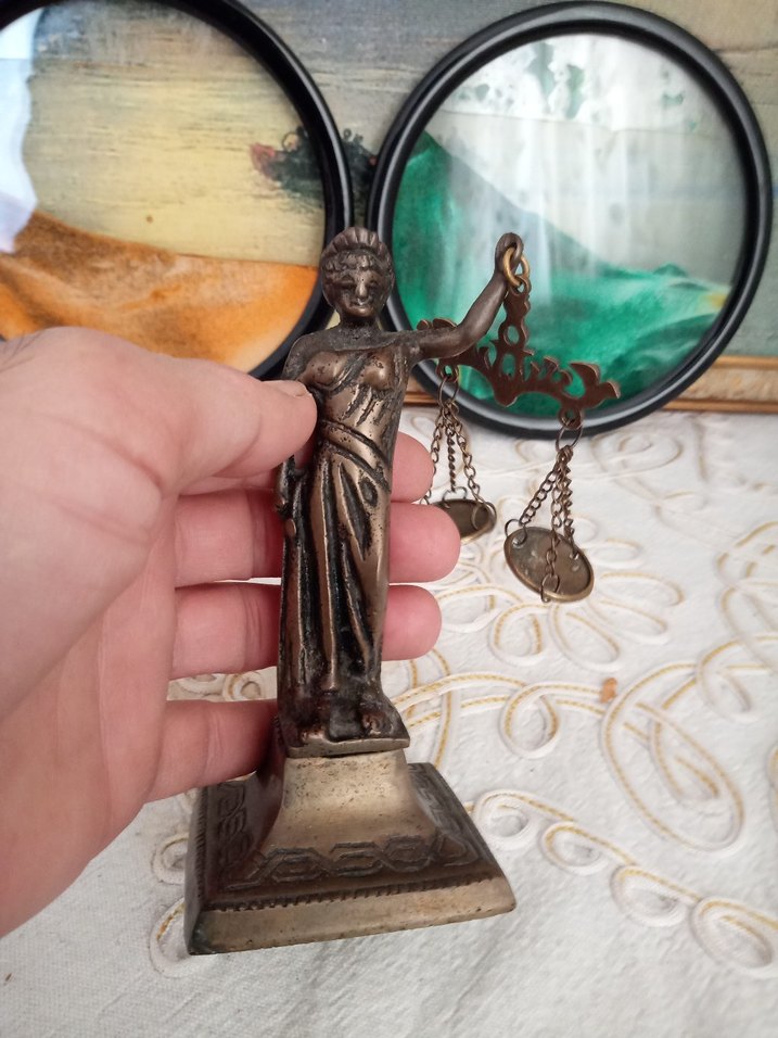 Terazi Figürü antika - Görsel 3