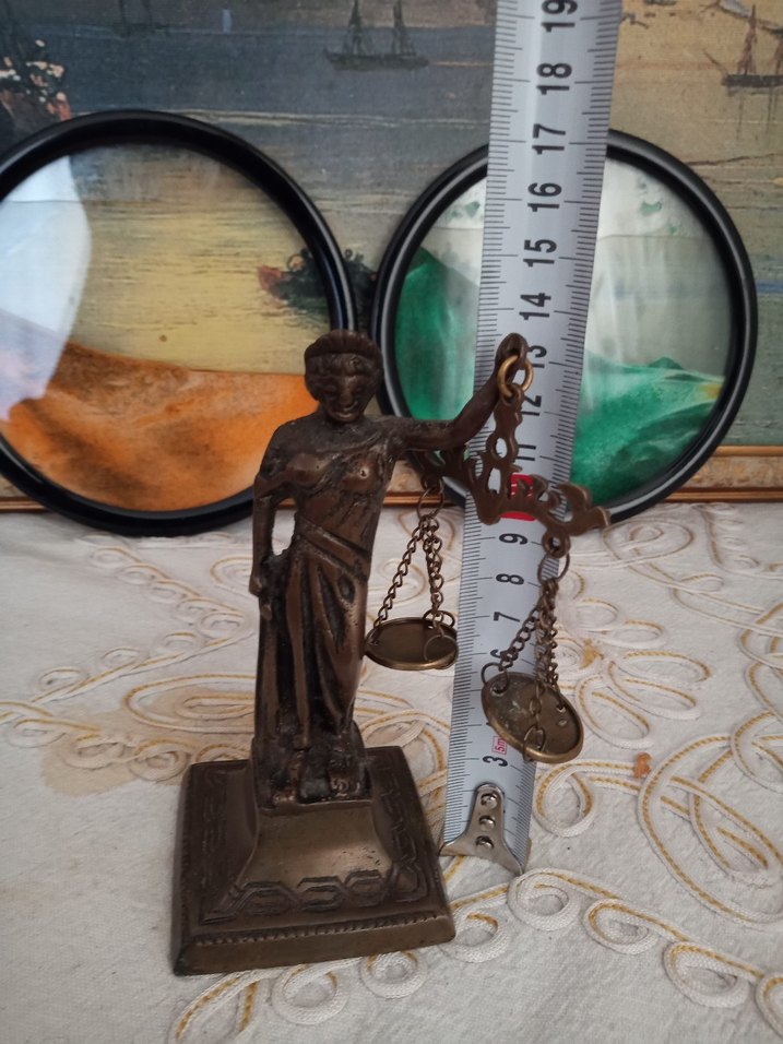 Terazi Figürü antika - Görsel 2